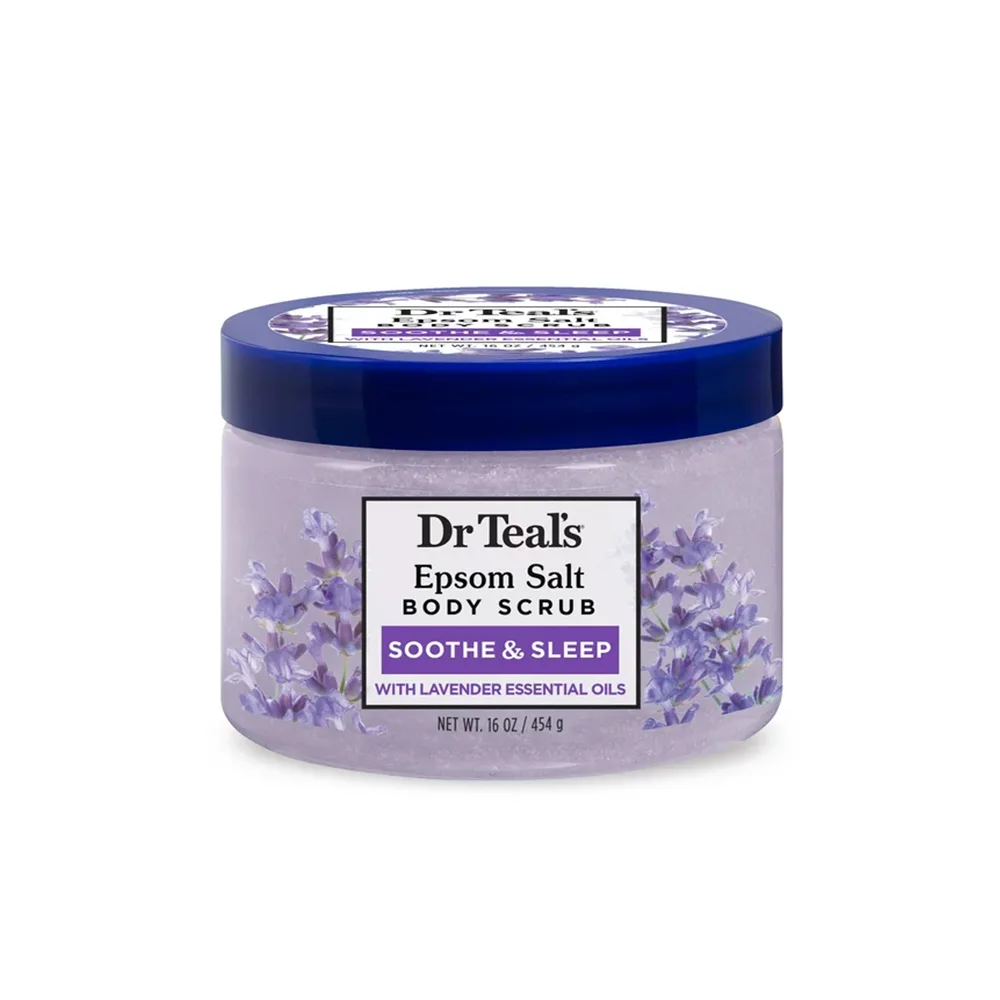Dr Teal's Epsom Salt Body Scrub Exfoliate & Renew With Lavender 454g